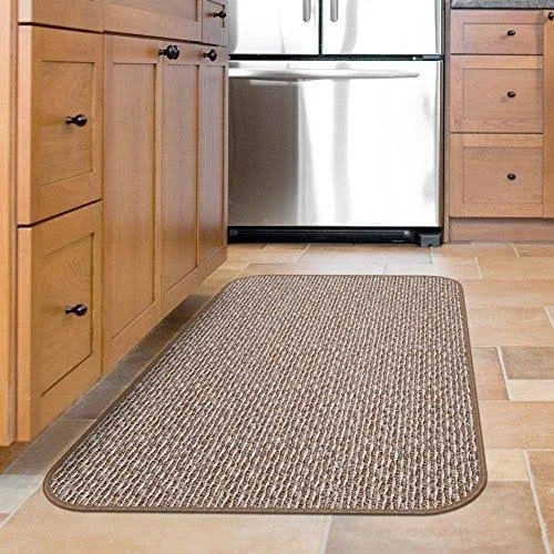 House, Home and More Skid-Resistant Carpet Indoor Area Rug Floor Mat - Praline Brown - 4& x 6& - Many Other Sizes to Choose from