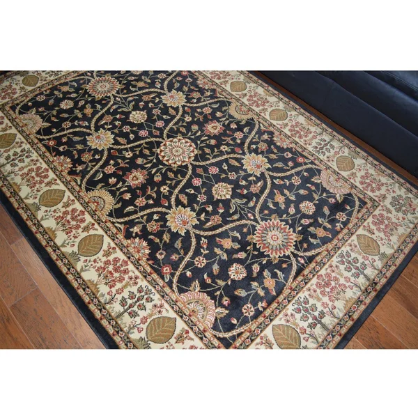 Concord Jewel Voysey Rug Black