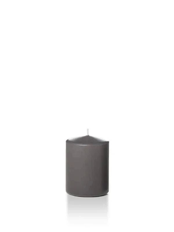Set of 16, Wholesale Slim Pillar Candles - Gray - 2.25x22x3x22