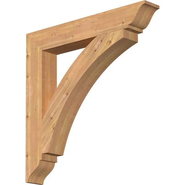Ekena Millwork BKT06X38X38THR01SWR 5 1/2x22W x 38x22D x 38x22H Thorton Traditional Smooth Bracket - Western Red Cedar