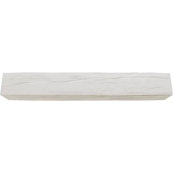 Ekena Millwork MANURW08X12X60UN 8x22H x 12x22D x 60x22W Riverwood Faux Wood Fireplace Mantel - Factory Prepped, Ready for Paint