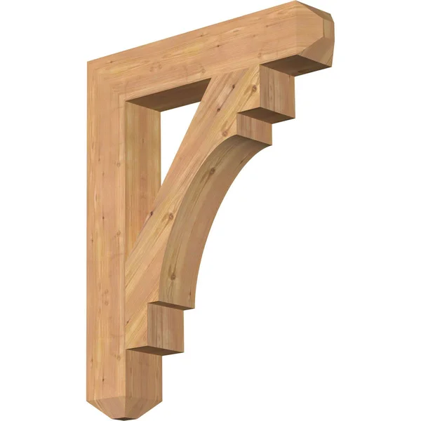 Ekena Millwork BKT06X30X38MRC04SWR 5 1/2x22W x 30x22D x 38x22H Merced Craftsman Smooth BRACKET - Western Red Cedar