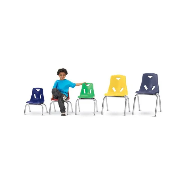 Berries Stacking Chair with Chrome-Plated Legs - 10x22 HT - Orange