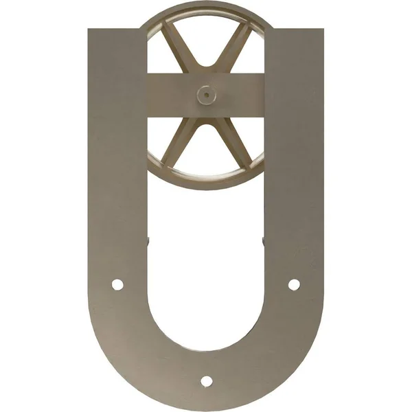 Premium Wagon Wheel Horseshoe Roller Hanger w/ Bolts for Barn Door for 1 3/4x22 Doors, White Bronze