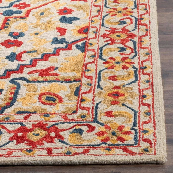 2&3x22 x 9& Runner Area Rug, Green, Safavieh