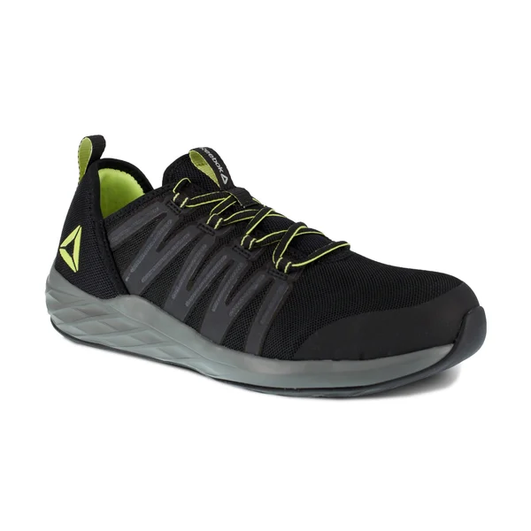 Reebok RB2214 Men's Black & Neon Green Astroride Athletic Steel Toe Work Shoe