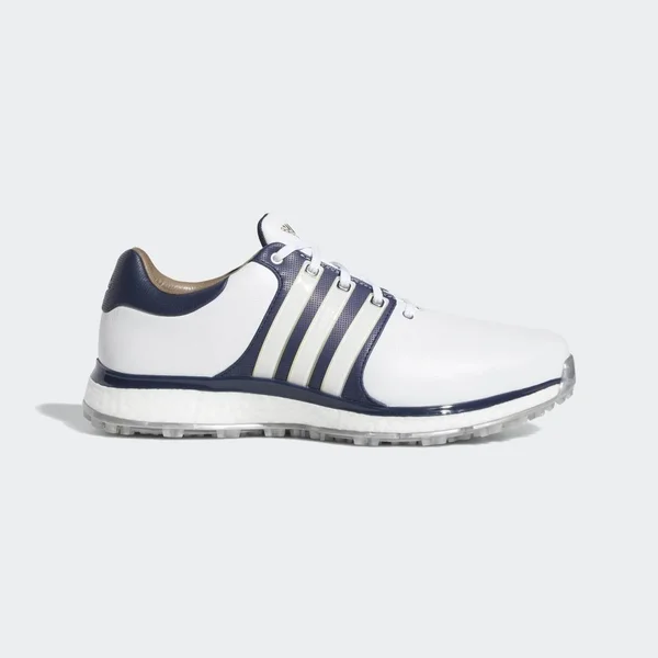 Adidas Men's Tour360 XT Spikeless Golf Shoes Size 9 - White/Collegiate Navy/Gold Metallic