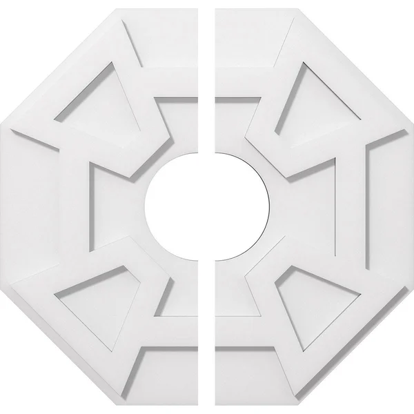 22 inchod x 6 inchid x 7 1/2 inchc x 1 inchp Logan Architectural Grade PVC Contemporary Ceiling Medallion - Two Piece