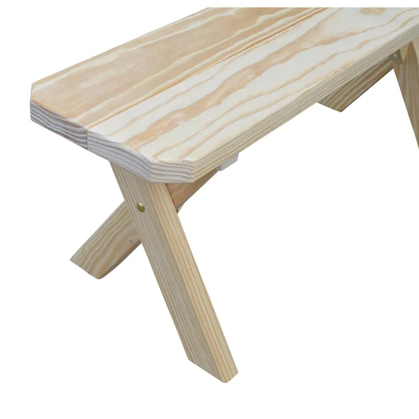 Pine 3' Crossleg Bench - Coffee