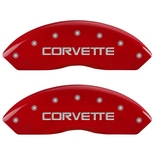 Brake Caliper Cover - MGP 13013SCV4RD Red Powdercoat