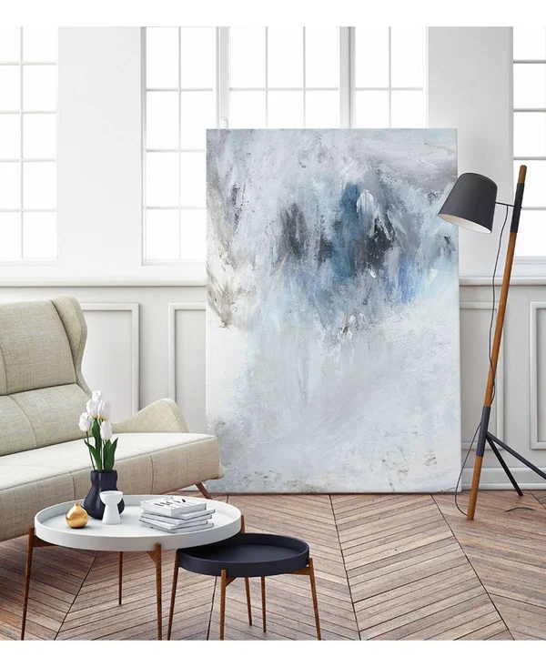 CLICART 22 in. x 28 in. Winter Wonderland II by Pi Studio Wall Art - White/ Blue
