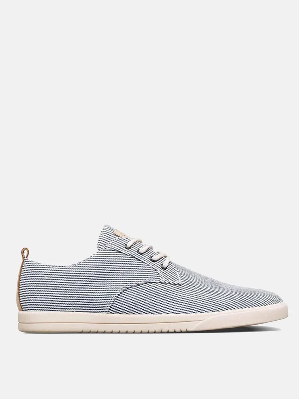 CLAE Ellington Textile 7.5, Navy White Denim, NWD Derby Sneakers Unisex