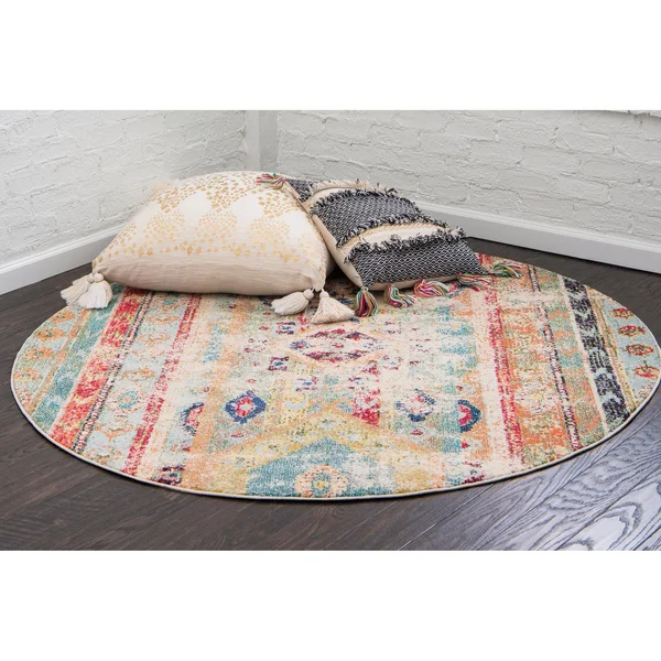 Unique Loom Kubok Sedona Area Rug - 5& x 8& - Fuchsia