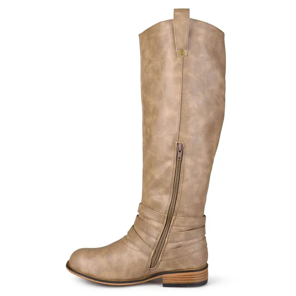 Journee Collection Walla Boot - Extra Wide Calf Women's Shoes Wine : 9.5 M