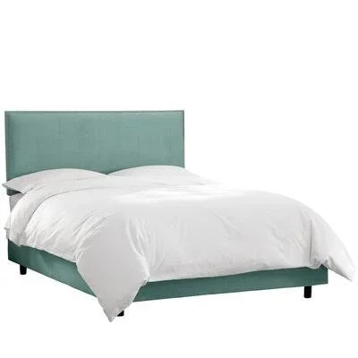 Doleman Upholstered Standard Bed Willa Arlo Interiors Color: Velvet - Caribbean - Size: King