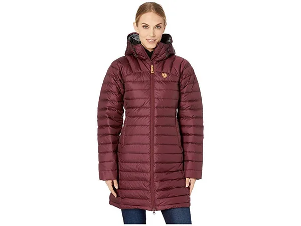 $920 Fjallraven Women Red Packable Insulated Snow Flake Parka Coat