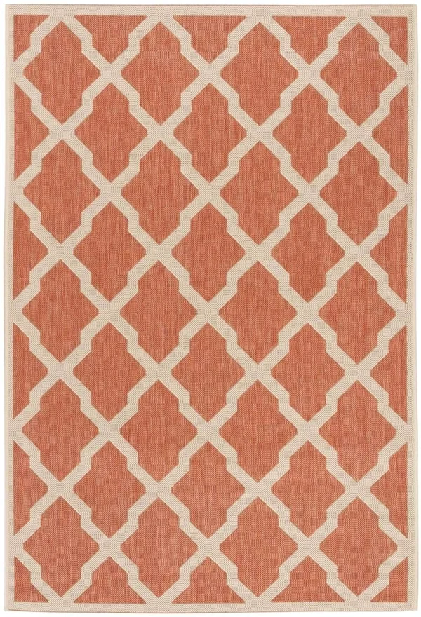 Safavieh Linden LND122P 6&7x22 x 6&7x22 Round Rust, Creme Area Rug