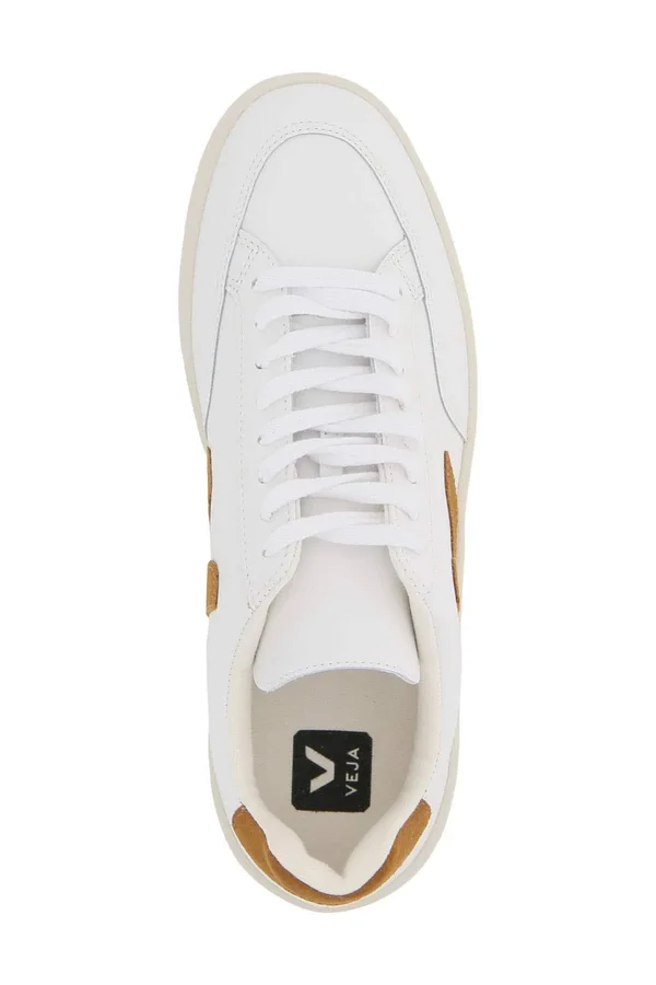 Veja V-12 Leather Sneakers in White
