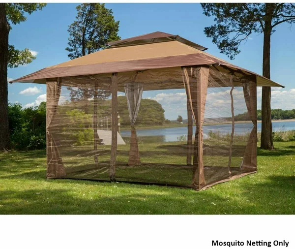 Sunjoy S-GZ001-E-MN 10& x 10& Mosquito Netting Panels for Gazebo Canopy