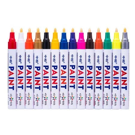 1pcs Lasting White Markers Paint Metal Face Permanent Toyo Paint Marker Pen, Size: 0ne size, Yellow