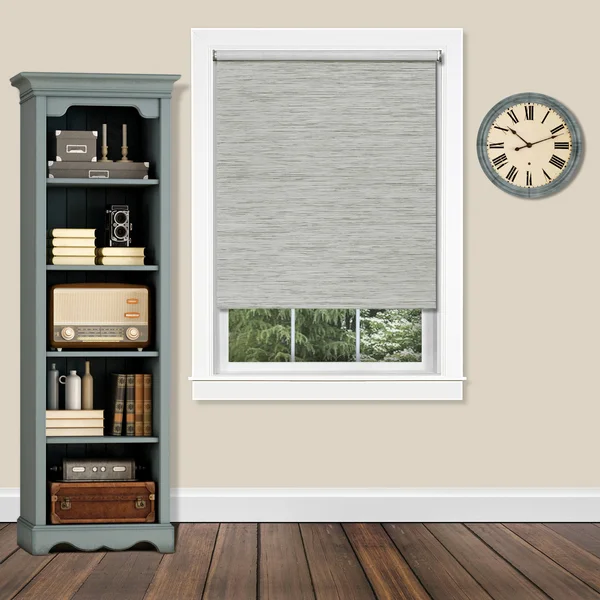 Achim 25x22 x 72x22 Cordless Privacy Jute Shade - Heather