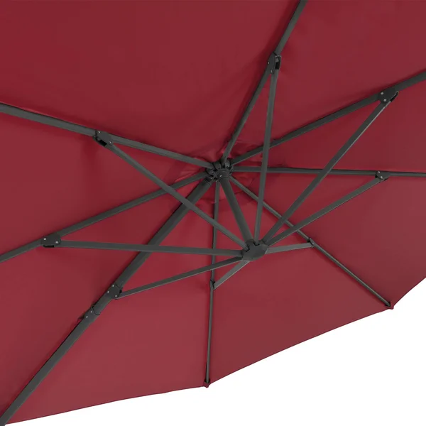 CorLiving Deluxe Offset Patio Umbrella - Orange