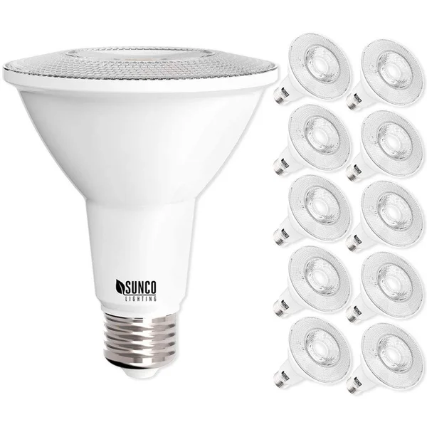 Sunco Lighting 10 Pack PAR30 Dimmable Flood LED Bulb 11W 5000K - Daylight
