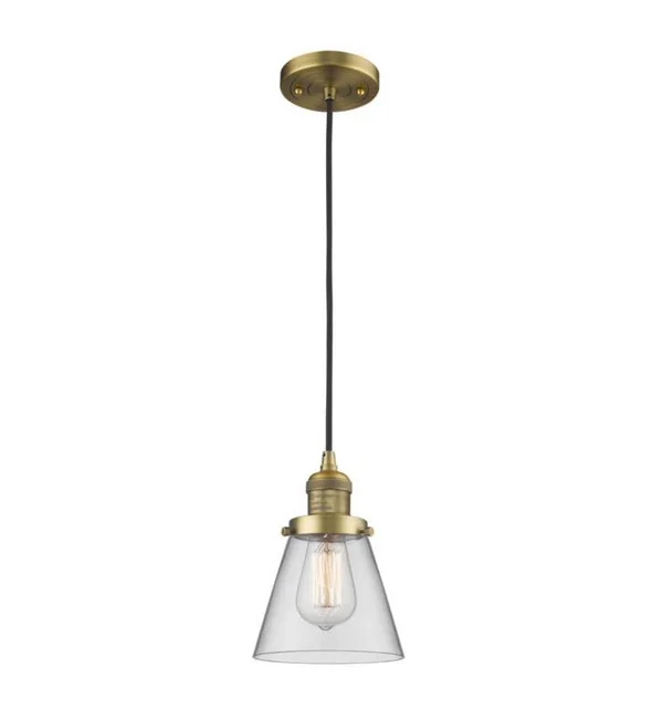 Innovations Lighting-Small Cone 1 Light Mini Pendant-201C-BK-G62-LED