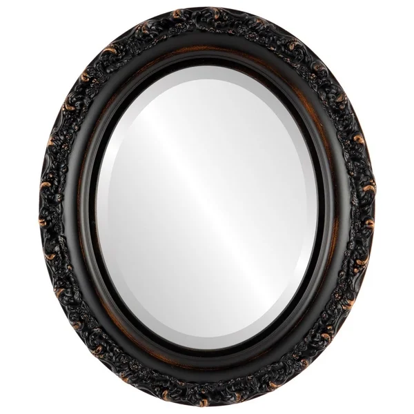 Venice Framed Oval Mirror in Rubbed Bronze - Antique Bronze - 35X45