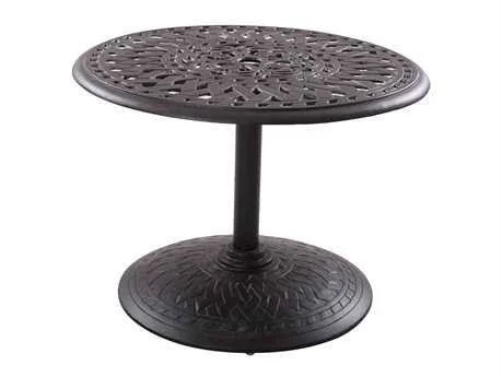 Darlee Outdoor Living Series 60 Antique Bronze Cast-Aluminum 30 Round Bistro Table