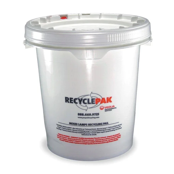 Recyclepak Prepaid Mixed Lamp Recycling Pail, 5 Gallon