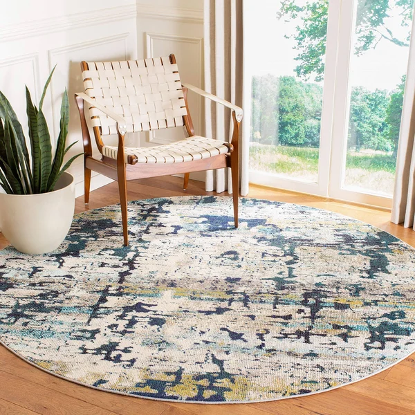 Safavieh Madison 469 Area Rug - Cream, Blue, 6&7x22 x 6&7x22 Round