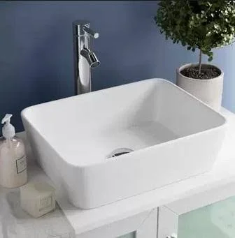 Dawn Ceramic Rectangular Vessel Bathroom Sink