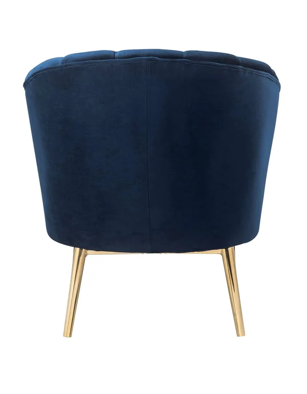 Acme Colla Accent Chair - Blue Velvet & Gold