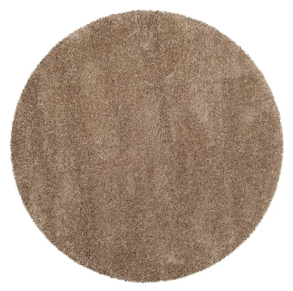 Safavieh Shag Round Area Rug Dark Beig - ShopLadder