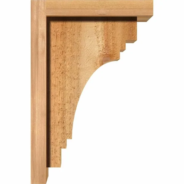 8x22W x 14x22D x 26x22H Pescadero Rough Sawn Corbel w/Backplate, Western Red Cedar