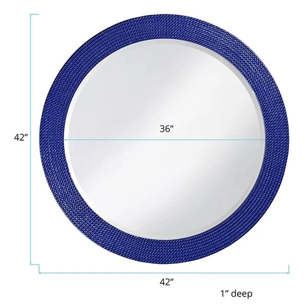 Howard Elliott Lancelot Round Mirror - Royal Blue
