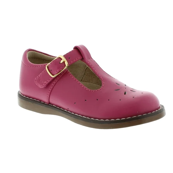 Footmates Girl's Sherry T-Strap Fuchsia - 2528/10 Toddler M/W