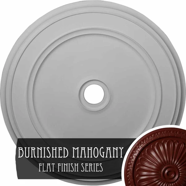 41 1/8x22OD x 4x22ID x 2 1/8x22P Classic Ceiling Medallion (Fits Canopies Up to 5 1/2x22) - Hand-Painted Brushed Mahogany
