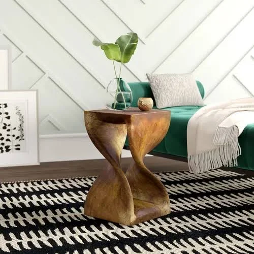 Mercury Row Pelley Twist End Table Size: 20x22 H x 12x22 W