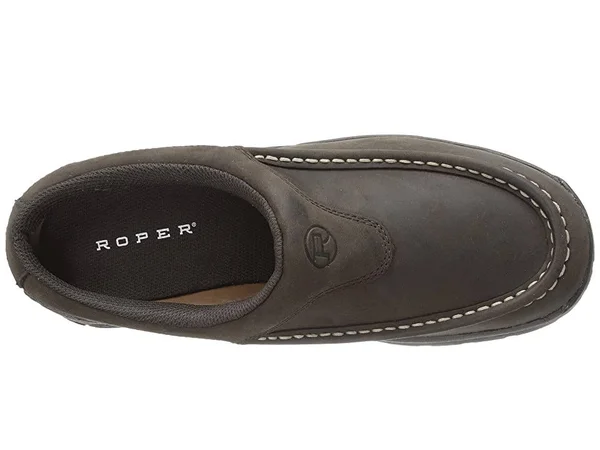 Roper Casual Shoes Mens Leather Slip 09-020-1650-1561 BR Brown