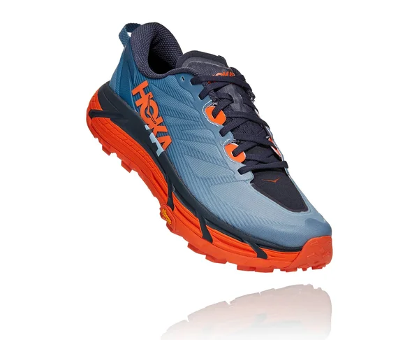 Hoka One One Men's Mafate Speed 3 Shoe - 7 - Provincial Blue, Carrot