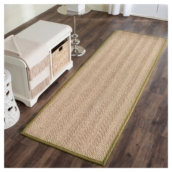 Safavieh Natural Fiber NF115G Natural, Olive Rug 2&6x22 x 16& Runner