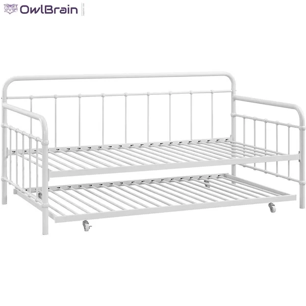 Better Homes and Gardens Kelsey Metal Daybed & Trundle, White, Size: Twin