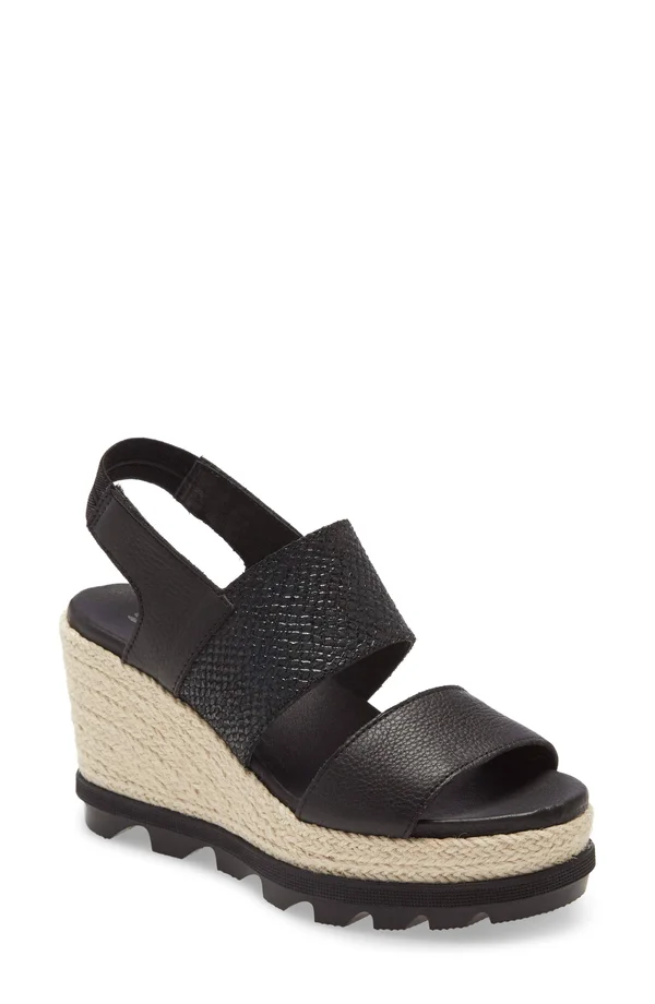 Sorel Joanie II Slingback Jute Size 7 - Black