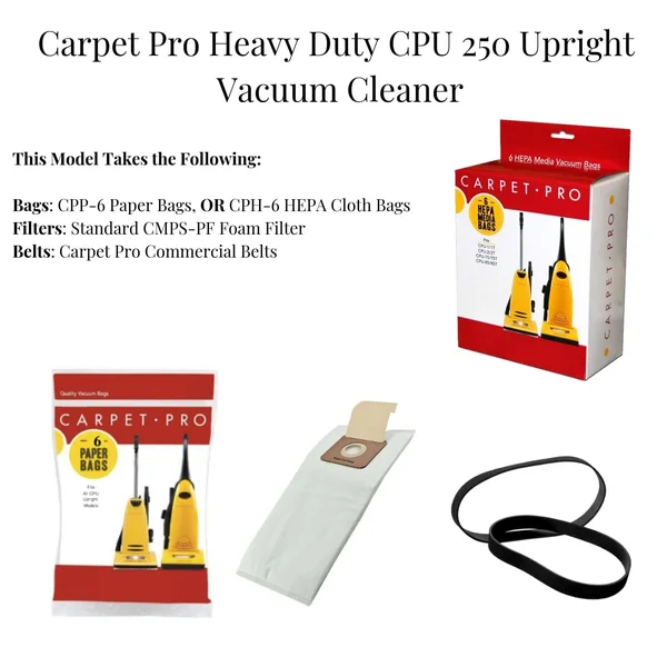 Carpet Pro CPU-250 Household Upright Vacuum with Tools