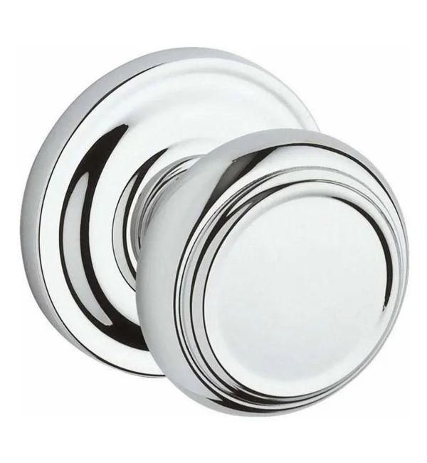 Baldwin Traditional Privacy Door Knob with Traditional Round Rose - Finish: Matte Antique Nickel