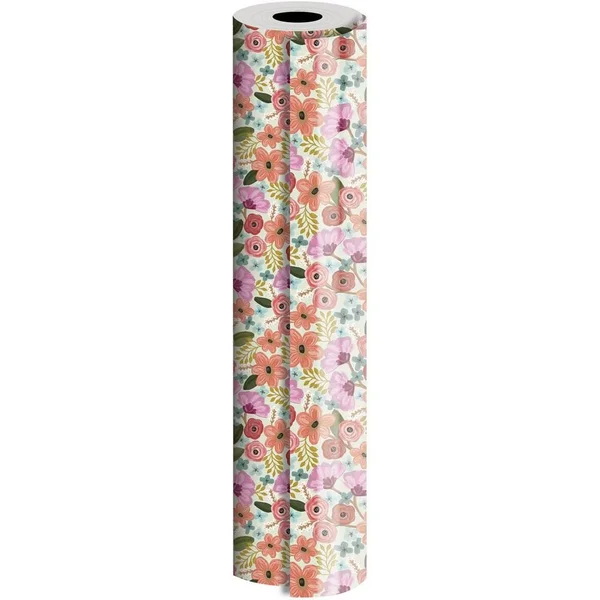 Jam Paper Industrial Size Wrapping Paper Rolls - Gypsy Floral, 1/2 Ream (1042.5 Sq. ft), Sold Individually (165J20930417)