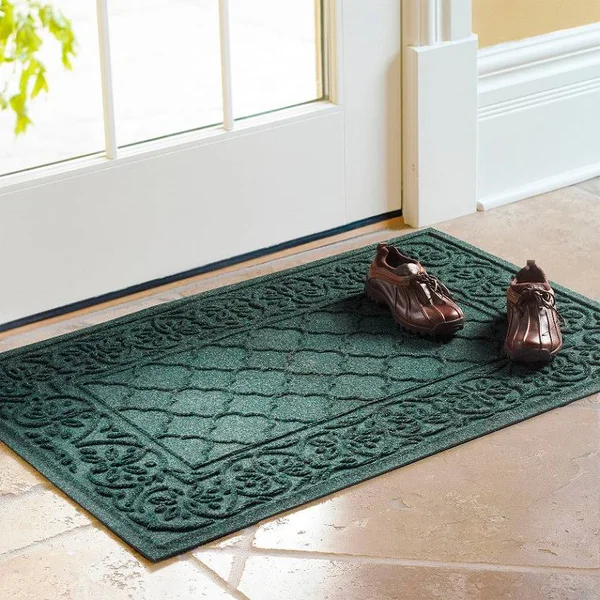 Water & Dirt Shield Rosalie Door Mat - Evergreen, 2& x 3& - Frontgate