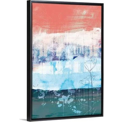 Unexpected Bloom NO. 1 by Louis Duncan-He - Print on Canvas Wrought Studio Format: Black Framed Canvas, Size: 32x22 H x 22x22 W